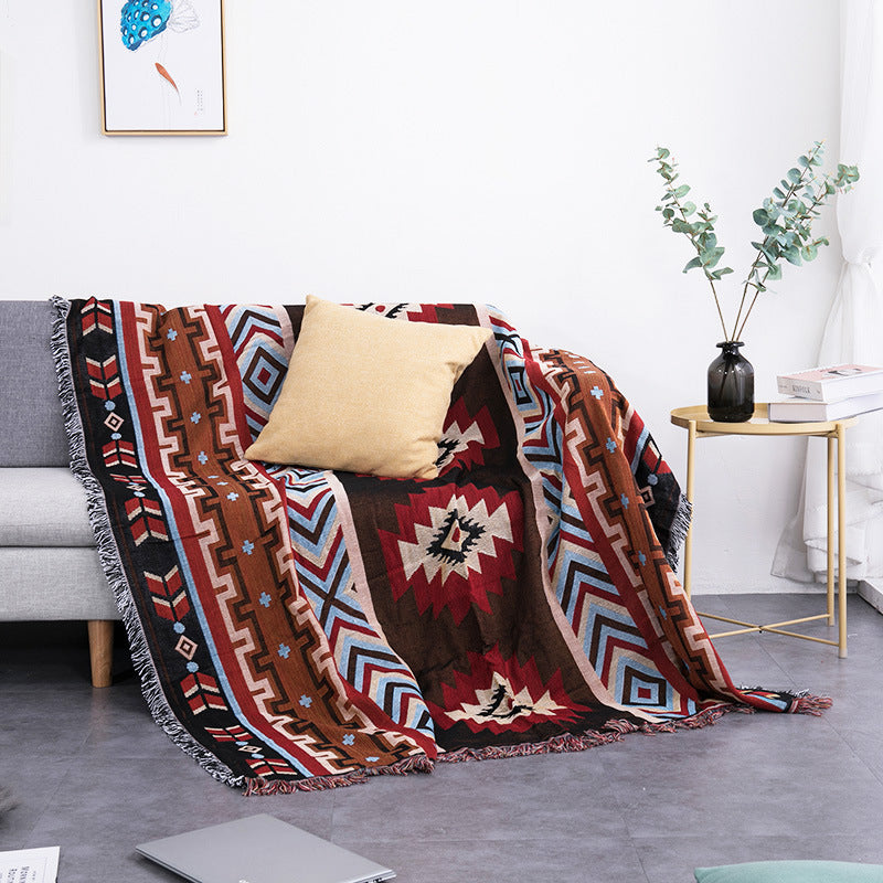 Bold Geometric Boho Print Sofa Cover Throws | 5 Sizes Available