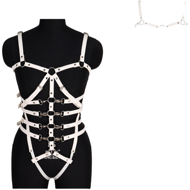 Patent Leather Full Body Bondage Harness Lingerie | 4 Colour Options