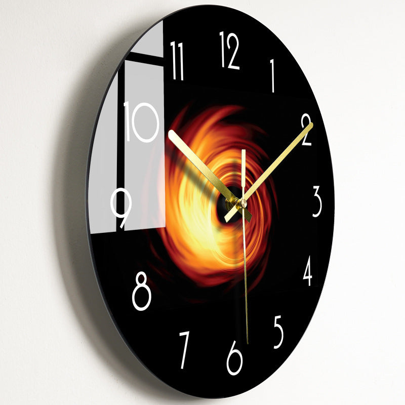 Bold Print Silent Glass Wall Clock | 20 Face Design Options