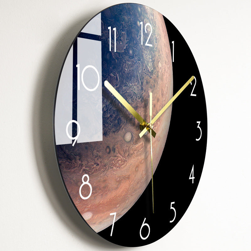 Bold Print Silent Glass Wall Clock | 20 Face Design Options