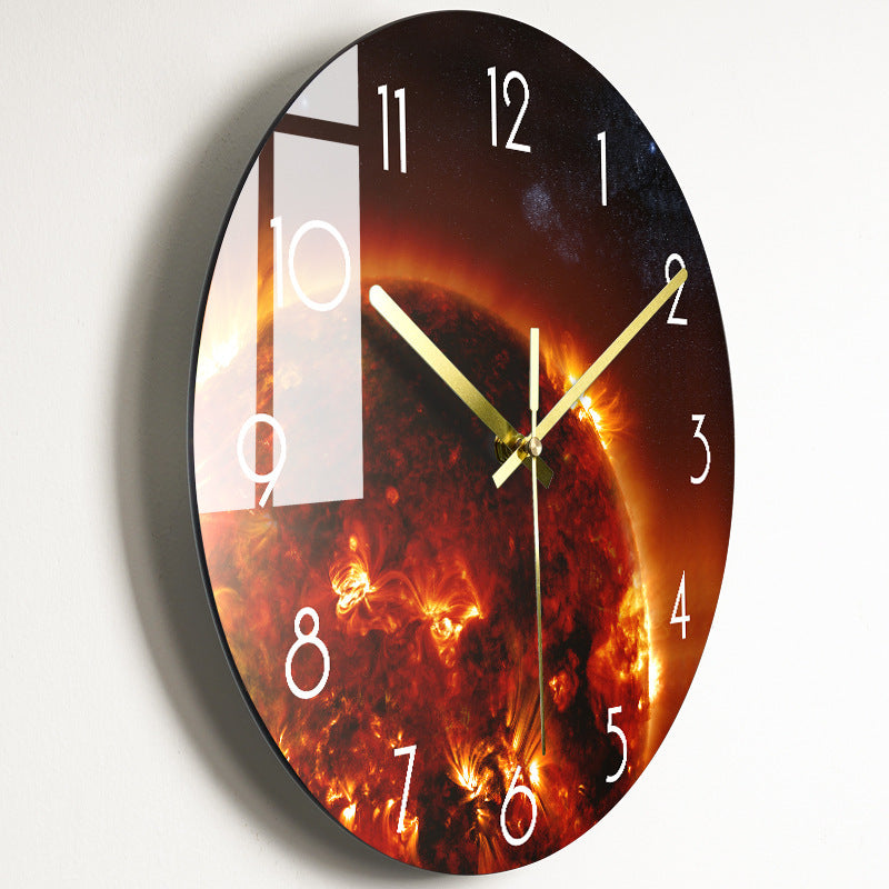 Bold Print Silent Glass Wall Clock | 20 Face Design Options