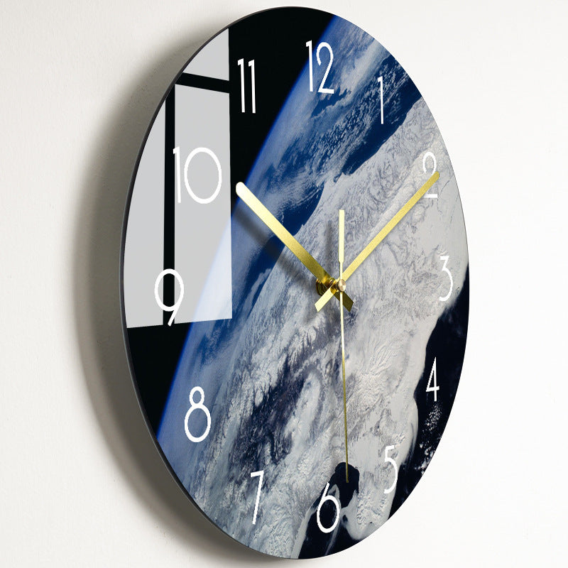 Bold Print Silent Glass Wall Clock | 20 Face Design Options