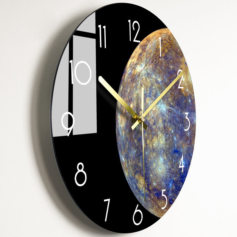 Bold Print Silent Glass Wall Clock | 20 Face Design Options