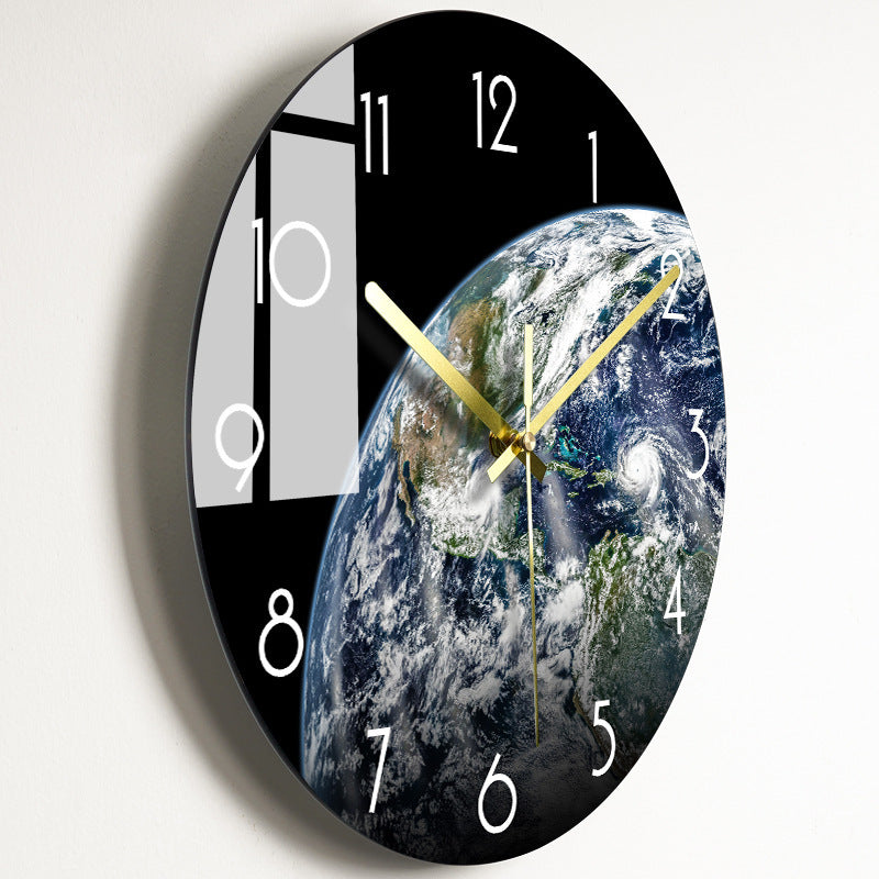 Bold Print Silent Glass Wall Clock | 20 Face Design Options