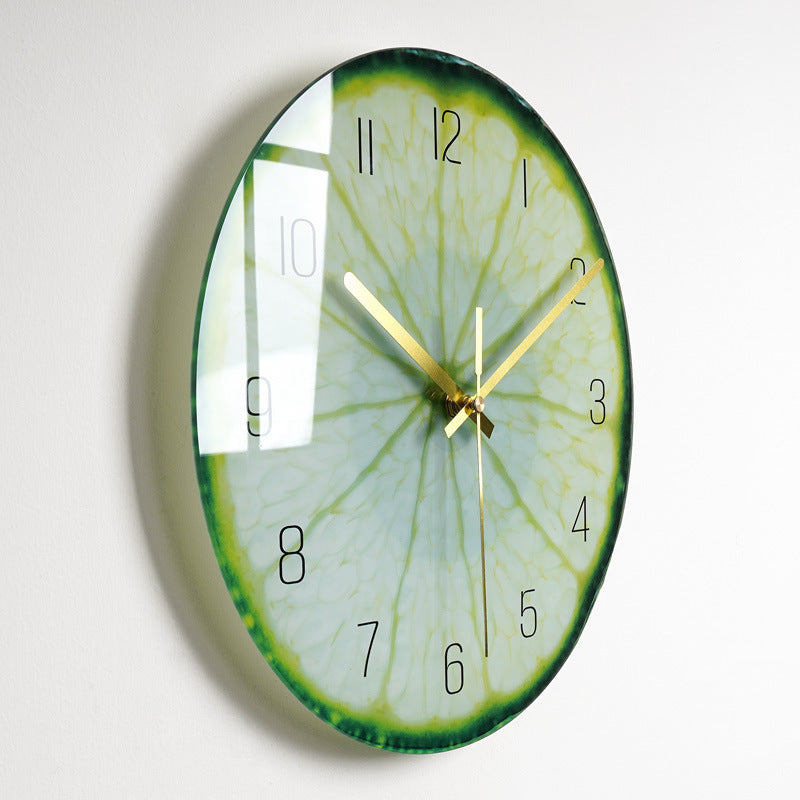 Bold Print Silent Glass Wall Clock | 20 Face Design Options