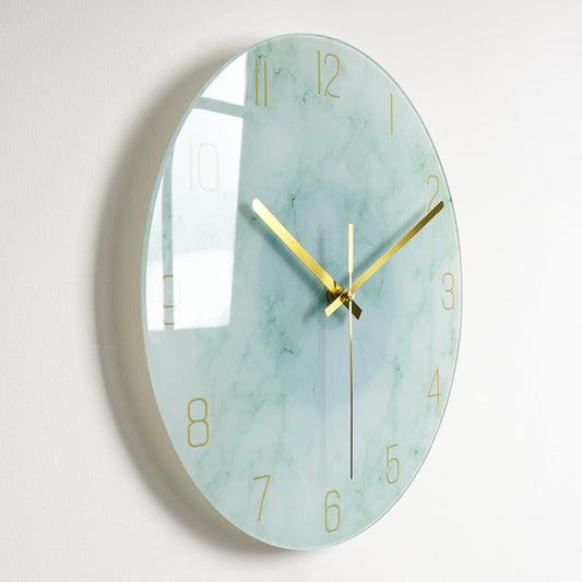 Bold Print Silent Glass Wall Clock | 20 Face Design Options