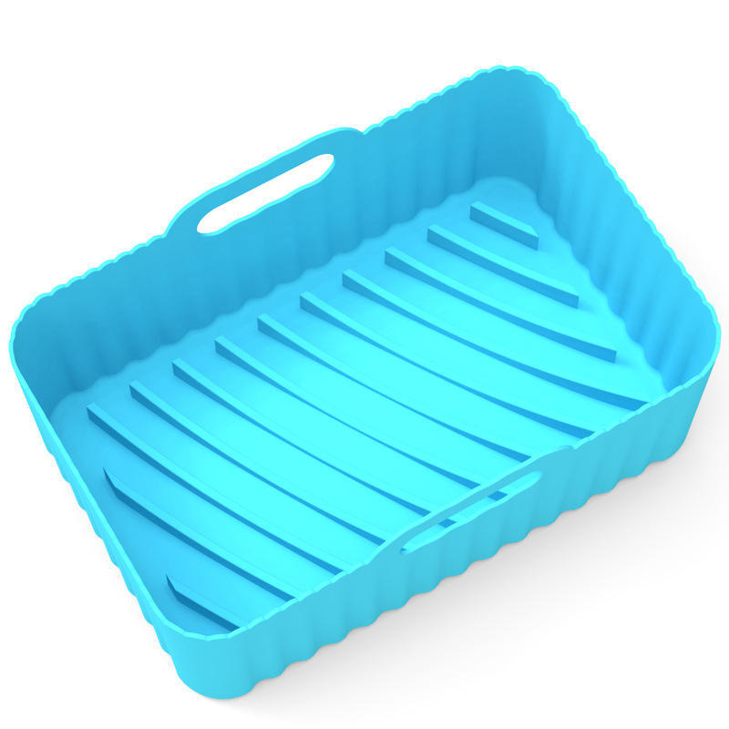 Air Fryer Silicone Insert Tray With Handles - High Temp Safe Reusable Liner