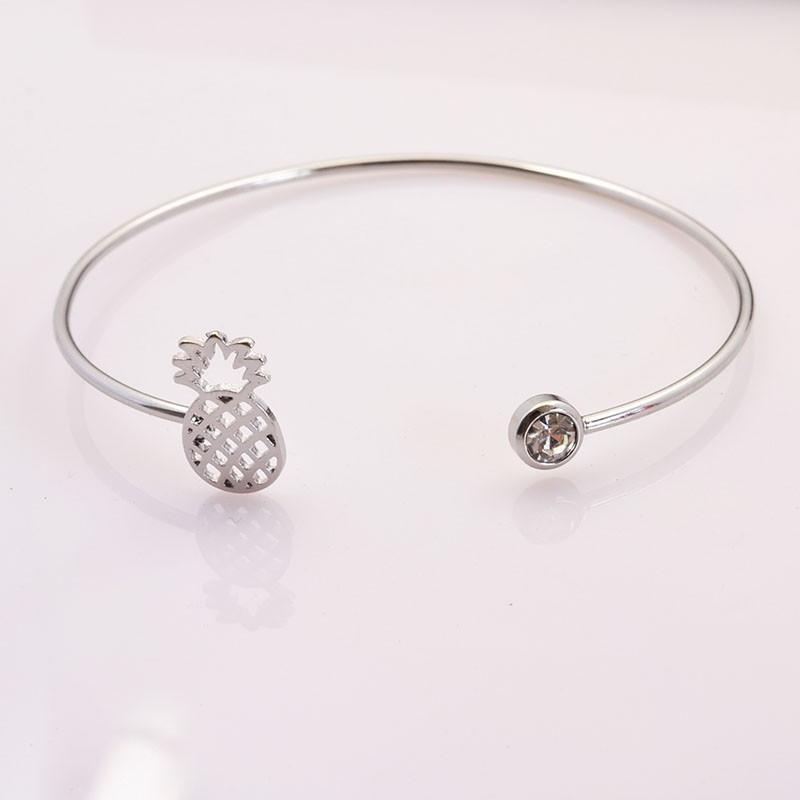 Pineapple Cuff Bangle - Gold or Silver Plated