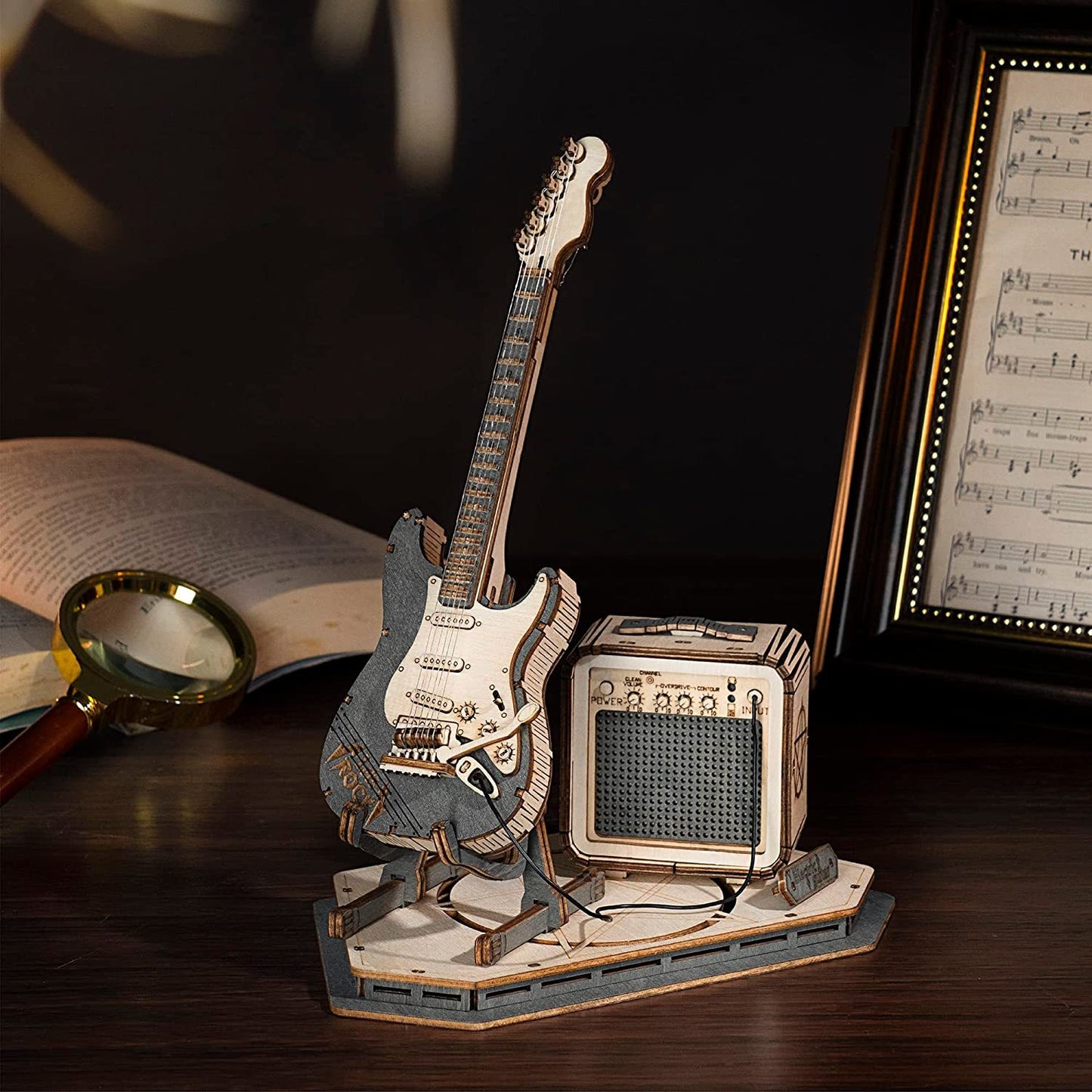 ROKR Electric Guitar 3D Model Puzzle - Great Gift For Guitar Lovers