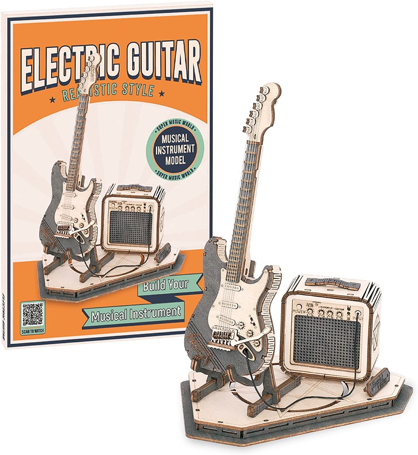 ROKR Electric Guitar 3D Model Puzzle - Great Gift For Guitar Lovers