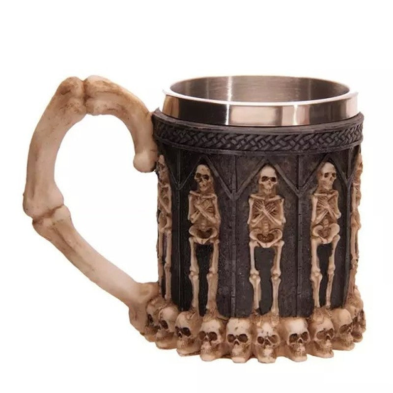 Valhalla Viking 400ml 3D Gothic Skull Mugs or Beer Tankards