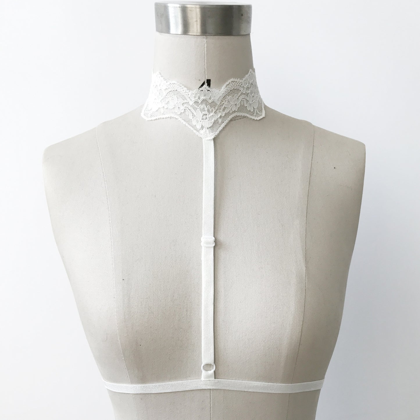 Lace Choker Victorian Inspired Bondage Top | Black or White