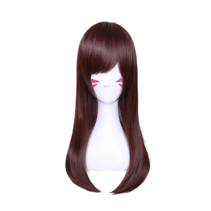 D.va SongHana Chestnut Cosplay Wig Overwatch Dress Role Playing