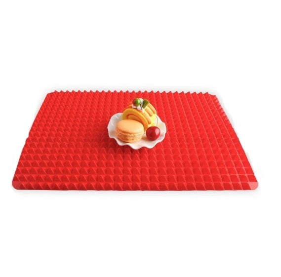 Non-Stick Silicone Pyramid Cooking, BBQ and Grilling Mat Kitchen Gadget