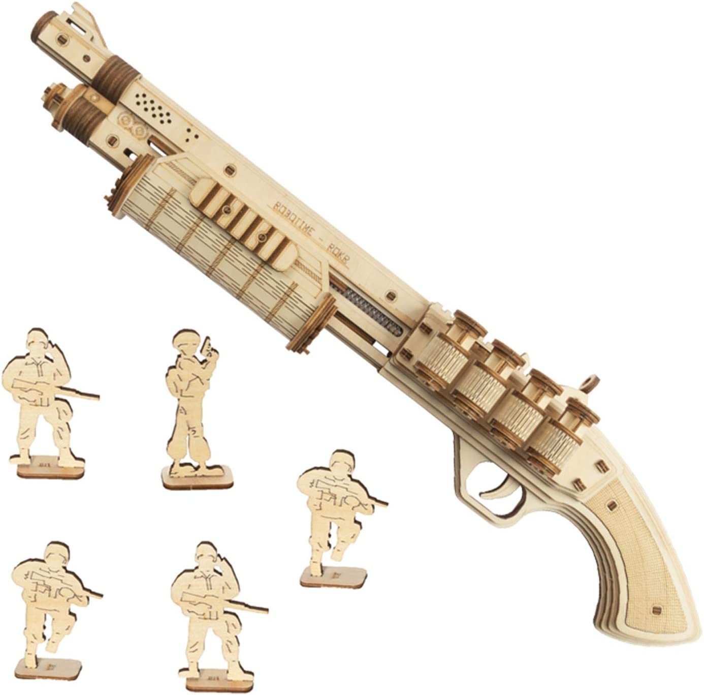 Robotime Revolver or Shotgun Gun 3D Puzzle Model Building Kit