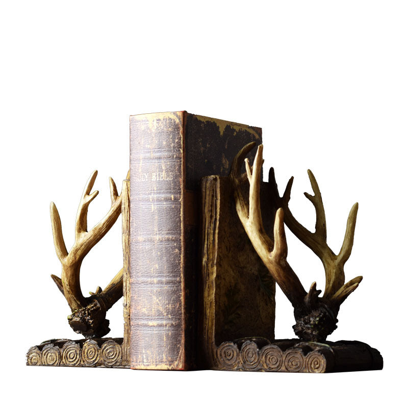 Stag Antler Resin Bookends