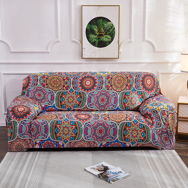 Bohemian Style Stretch Sofa Cover