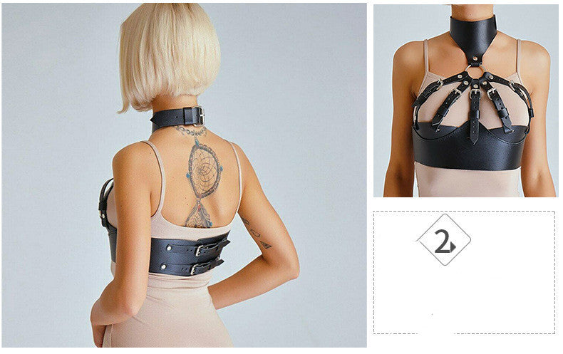 Leather Underbust Bondage Lingerie Corset Bra Top