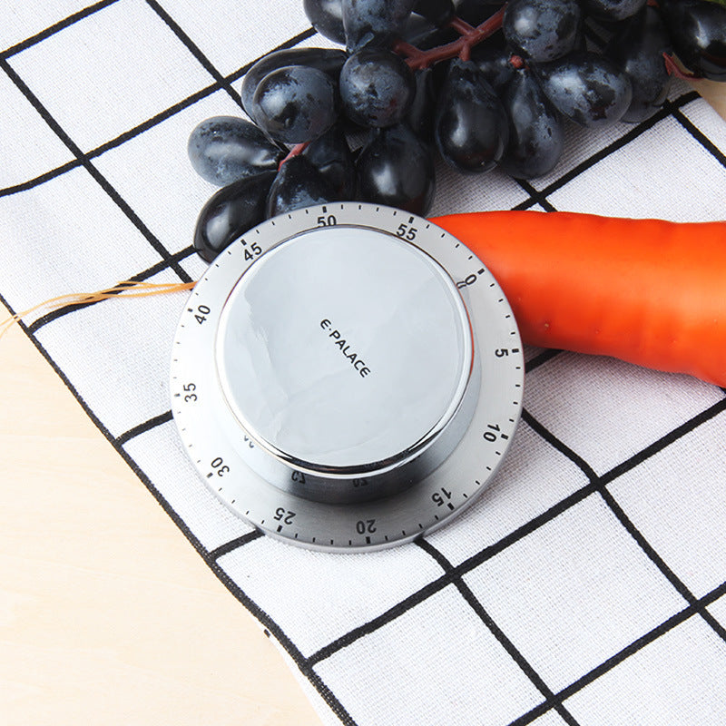 Stainless Steel Mechanical Kitchen Timer Alarm Clock