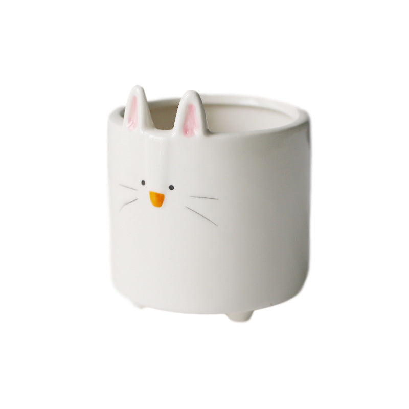 Cute Forrest Animal Kawaii Ceramic Succulent Flowerpot