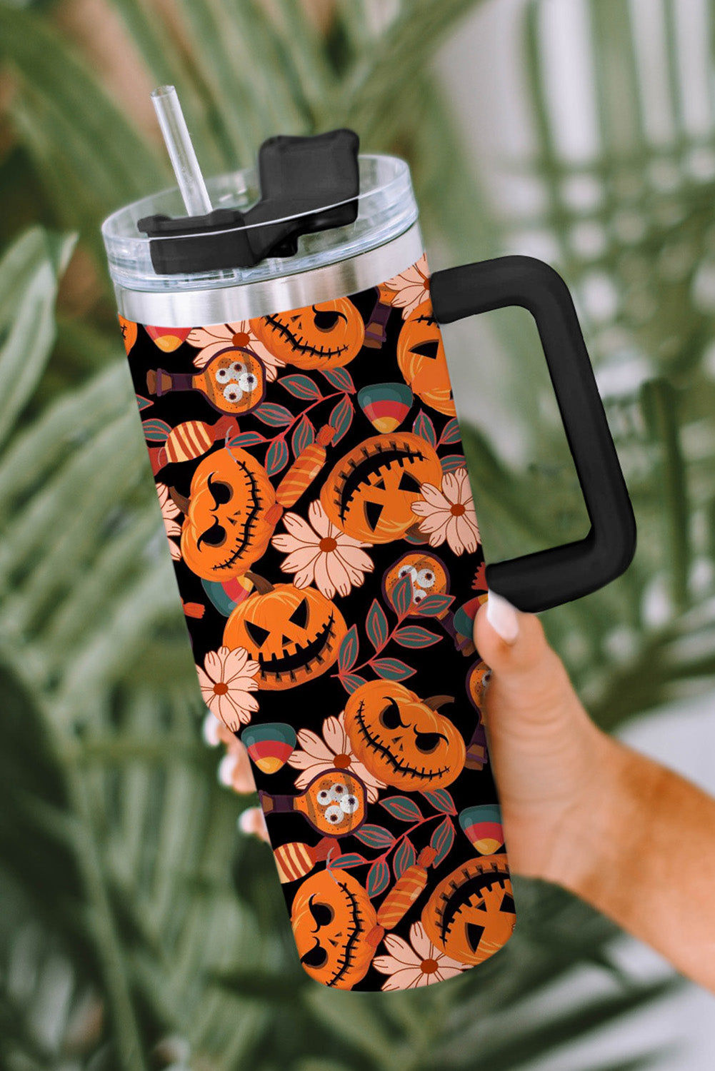 Halloween Pumpkin Print 304 Stainless Steel Vacuum Tumbler Cup 40oz