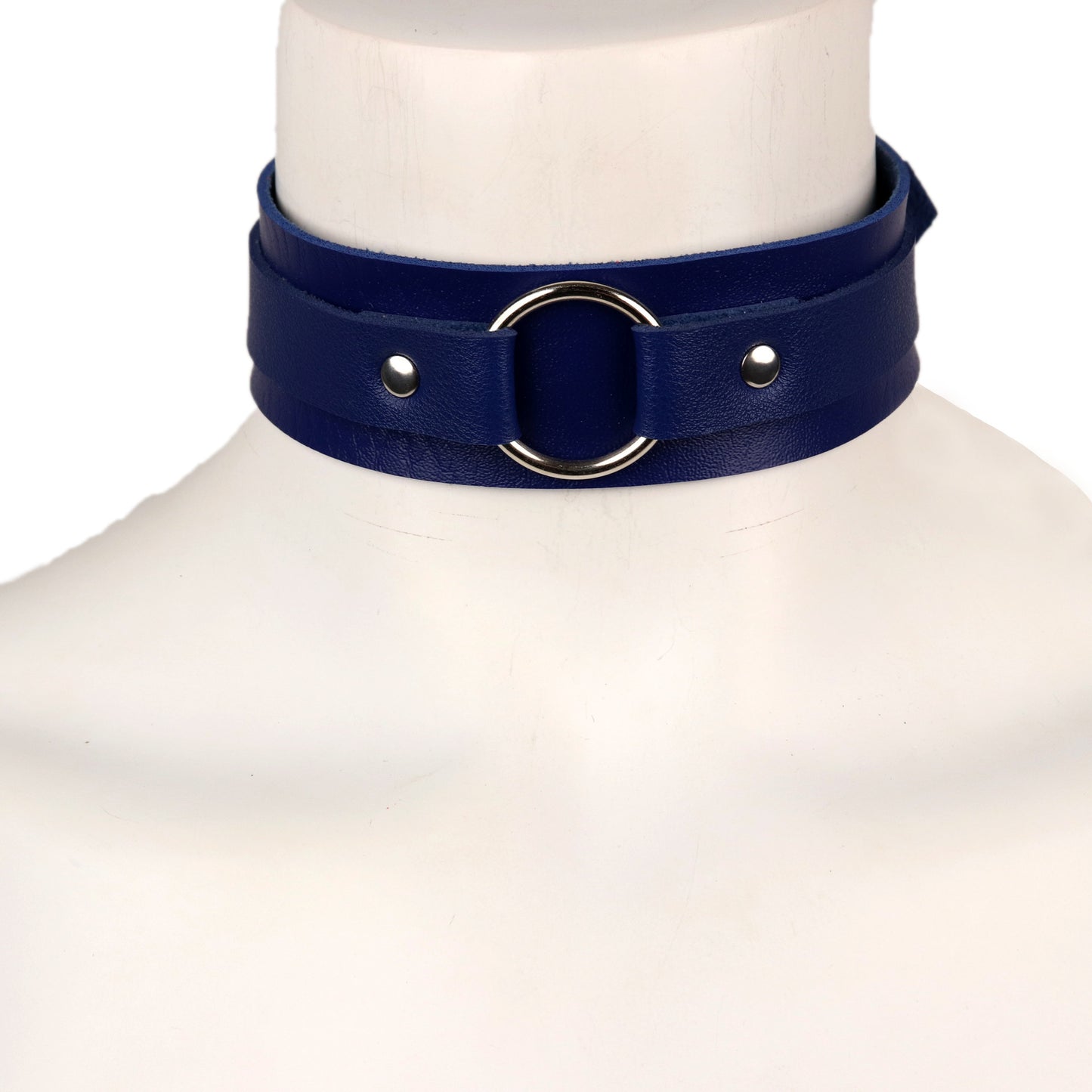 Leather Collar with Ring | 9 Colour Options