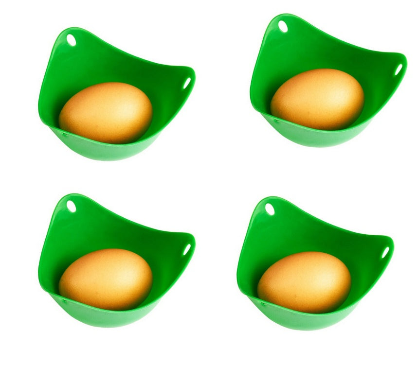 4 Piece Set of Silicone Egg Poaching Cups | 4 Colour Options