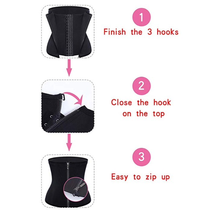 Dual Closure Waist Trainer Corset Shapewear Plus Size Waist Cincher