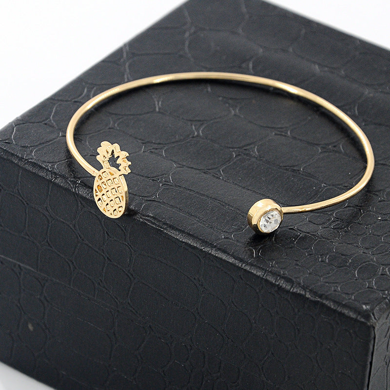 Pineapple Cuff Bangle - Gold or Silver Plated