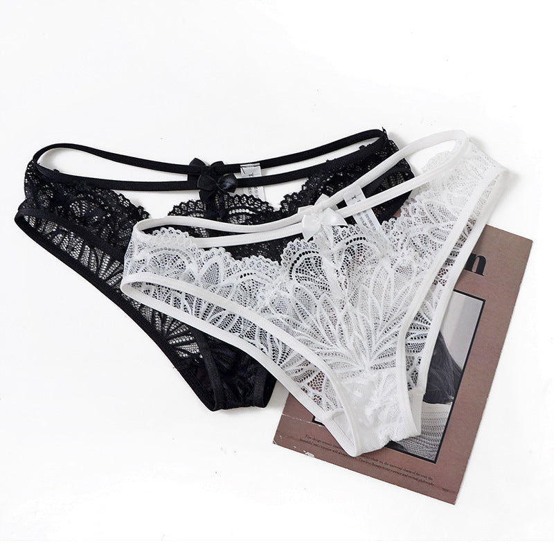 Lace Cross Cutout Sexy Knickers | White or Black