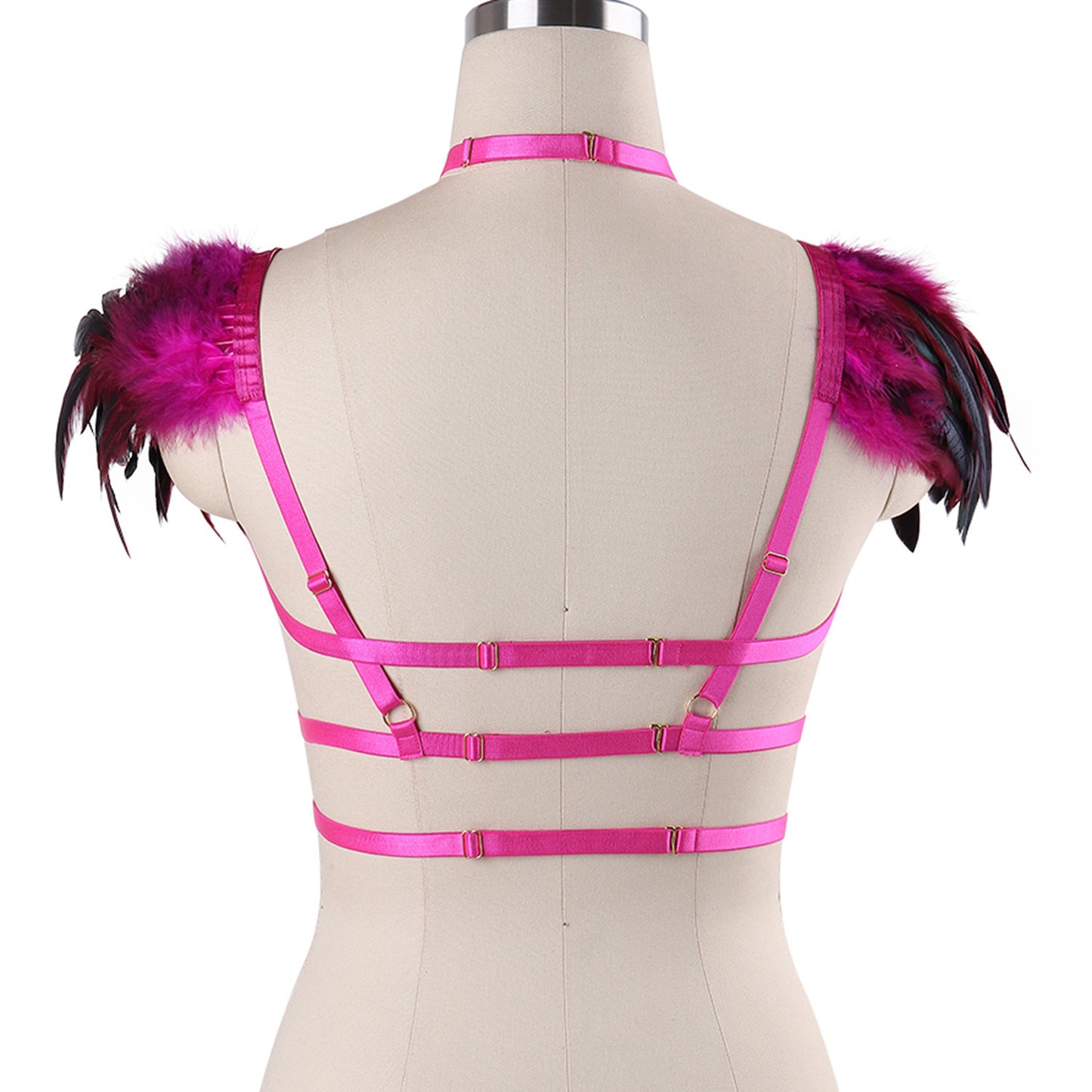 Pink Punk Burlesque Halter Harness Outwear