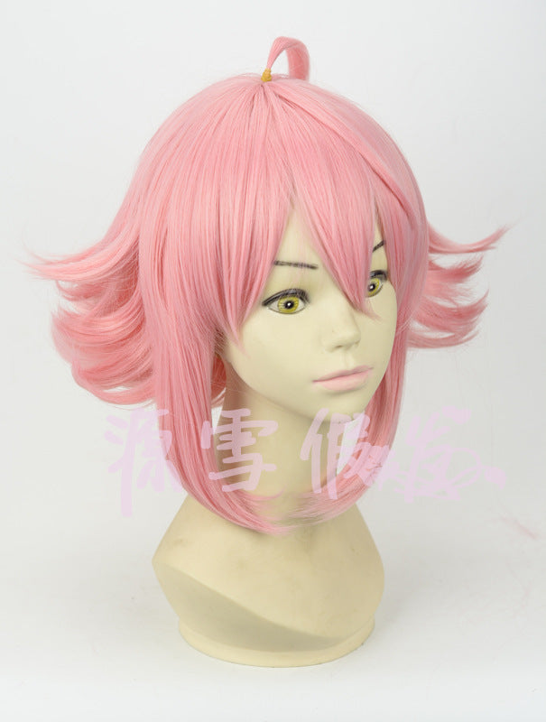 Pink upturned cosplay wig