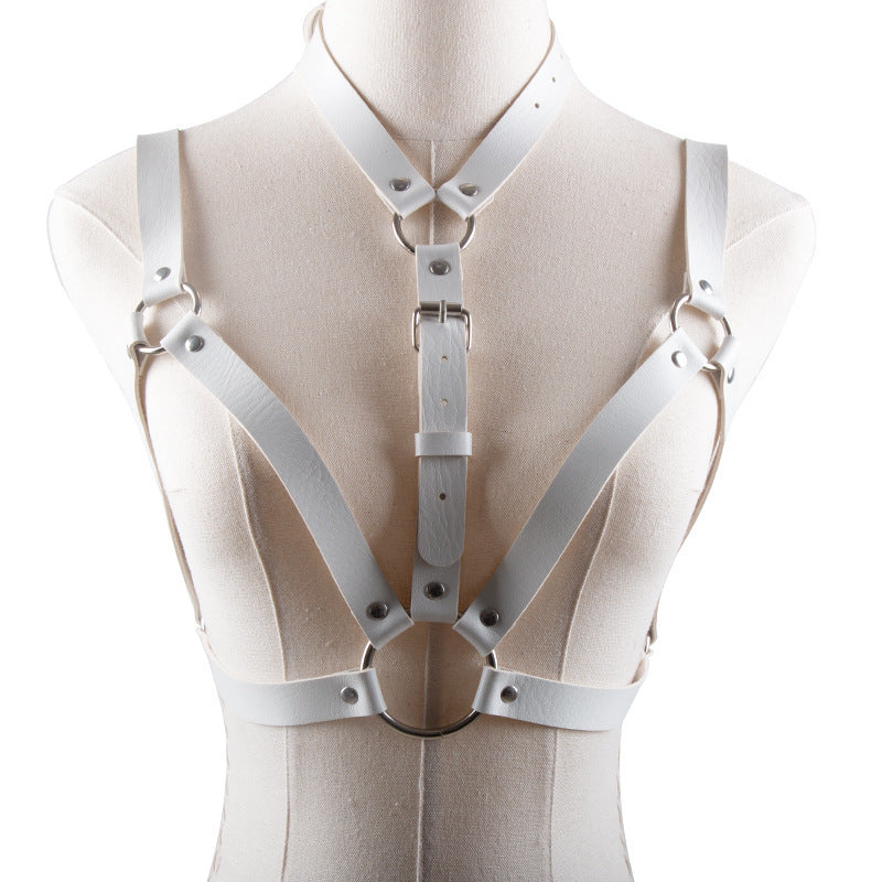 Adjustable Leather Lingerie Bondage Harness Top | 10 Great Colour Options