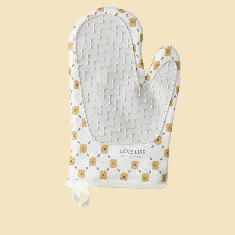 Super Grip Cotton Non-Slip Insulated Oven Mitts | High Heat Resistant Thickened Cotton