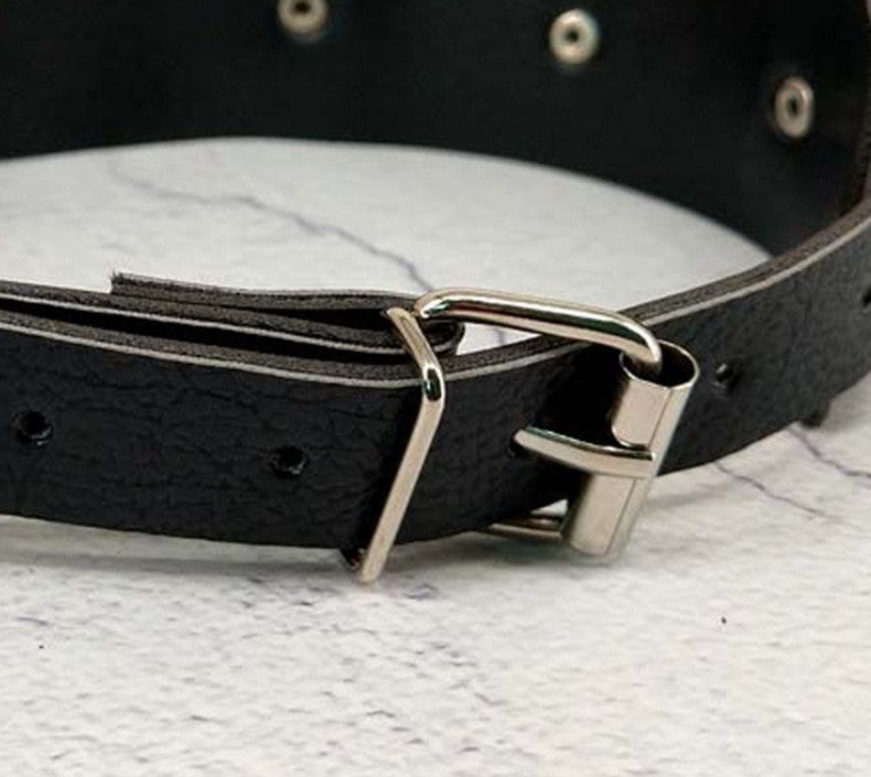 Leather Collar with Ring | 9 Colour Options