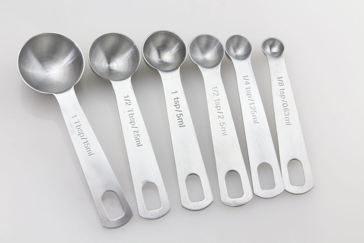 6 Piece Stainless Steel Kitchen Measuring Spoons Set