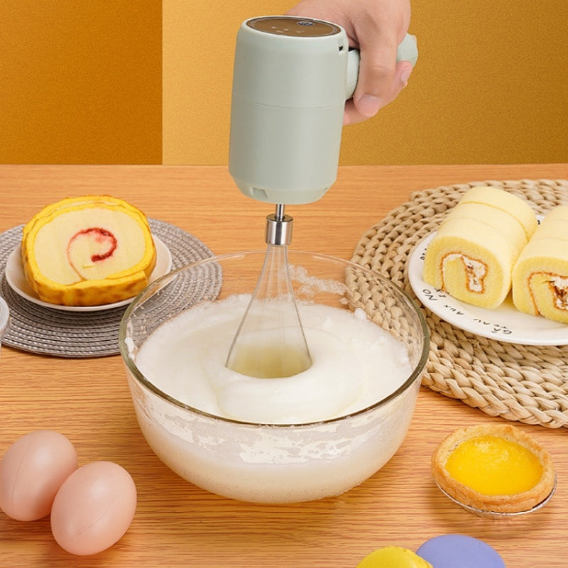 Wireless and USB Rechargeable Electric Handheld Whisk and Mixer Kitchen Gadget