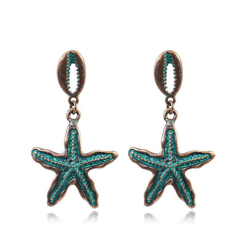 Seaside Inspired Earrings with Antique Bronze Finish