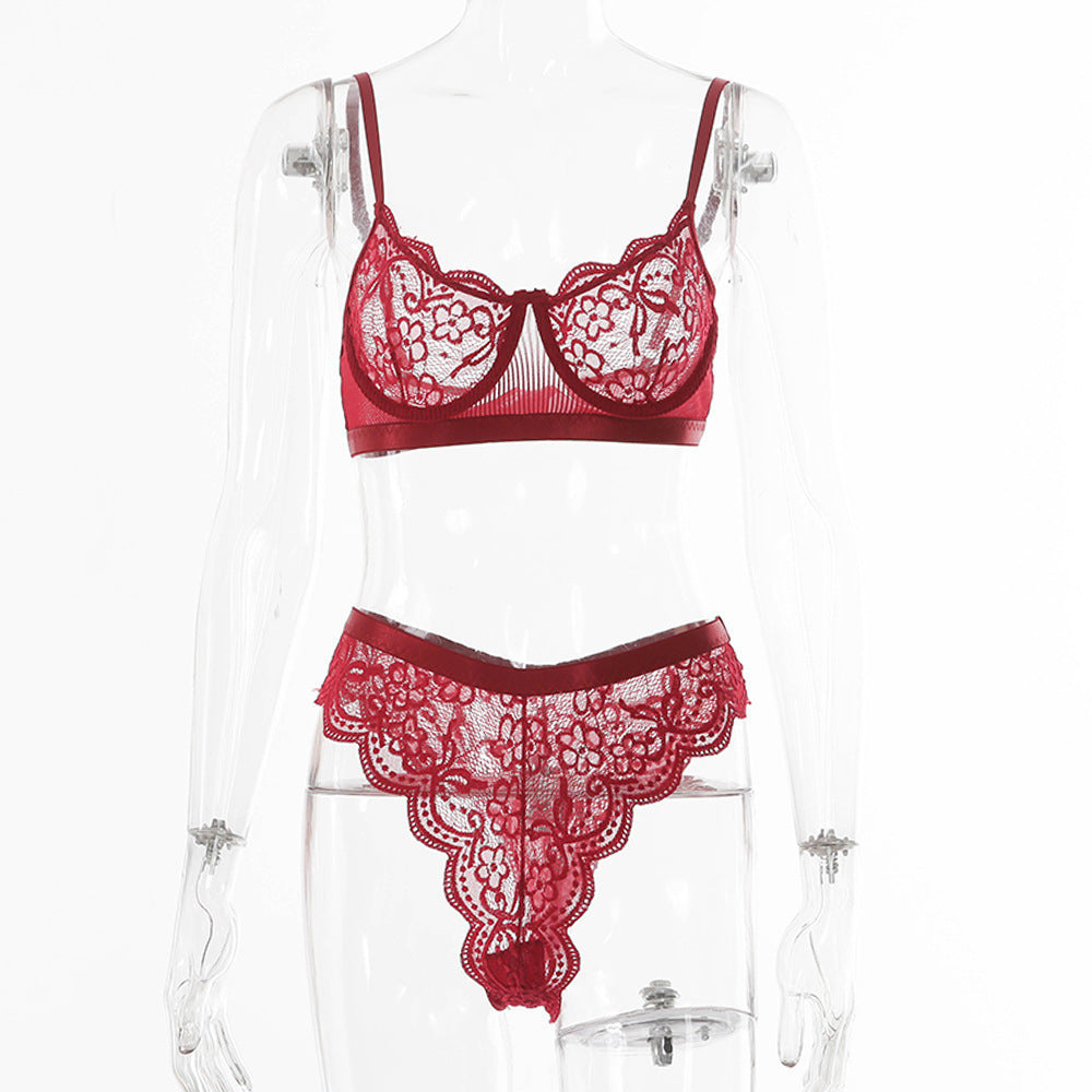 2 Piece Matching Bra and Knickers Lace Lingerie Set | 16 Colour Options