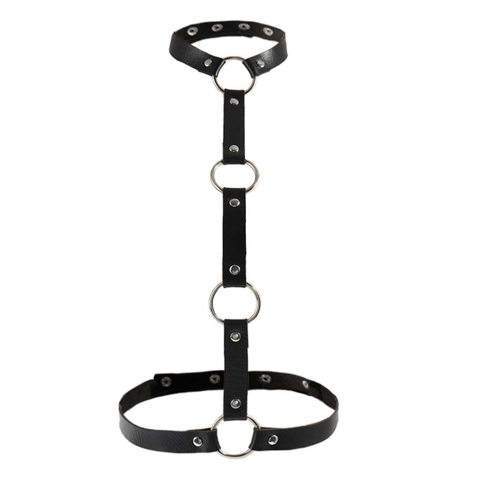 O-Ring Leather Lingerie Bondage Look Harness Top