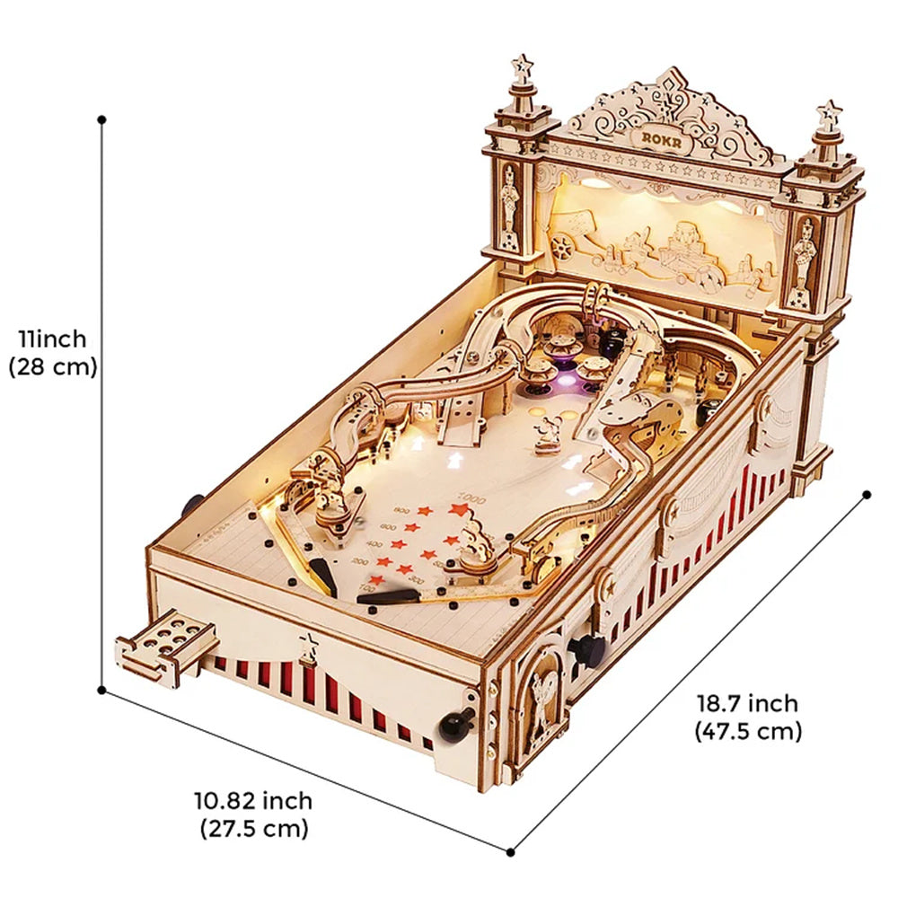 ROKR 3D Puzzle Pinball Machine Wooden Puzzle Assembly Model