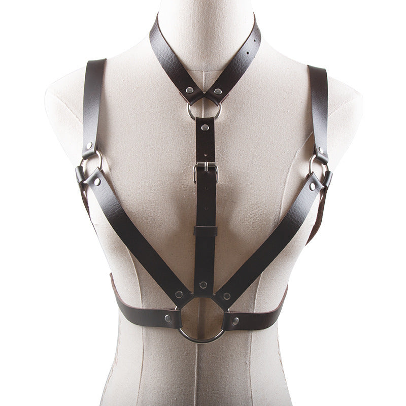 Adjustable Leather Lingerie Bondage Harness Top | 10 Great Colour Options