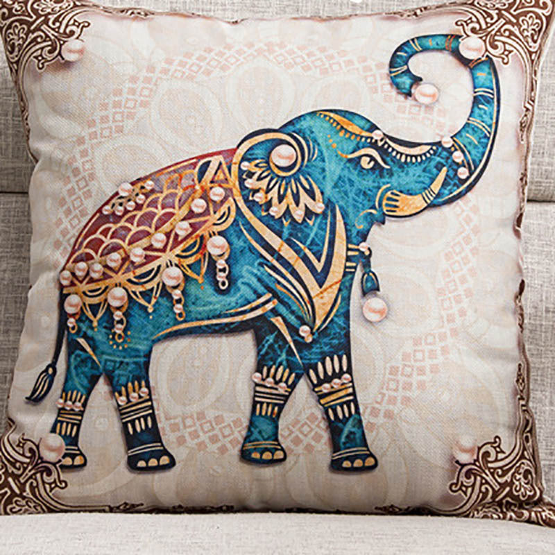 Boho Elephant Throw Pillow Cushion Covers