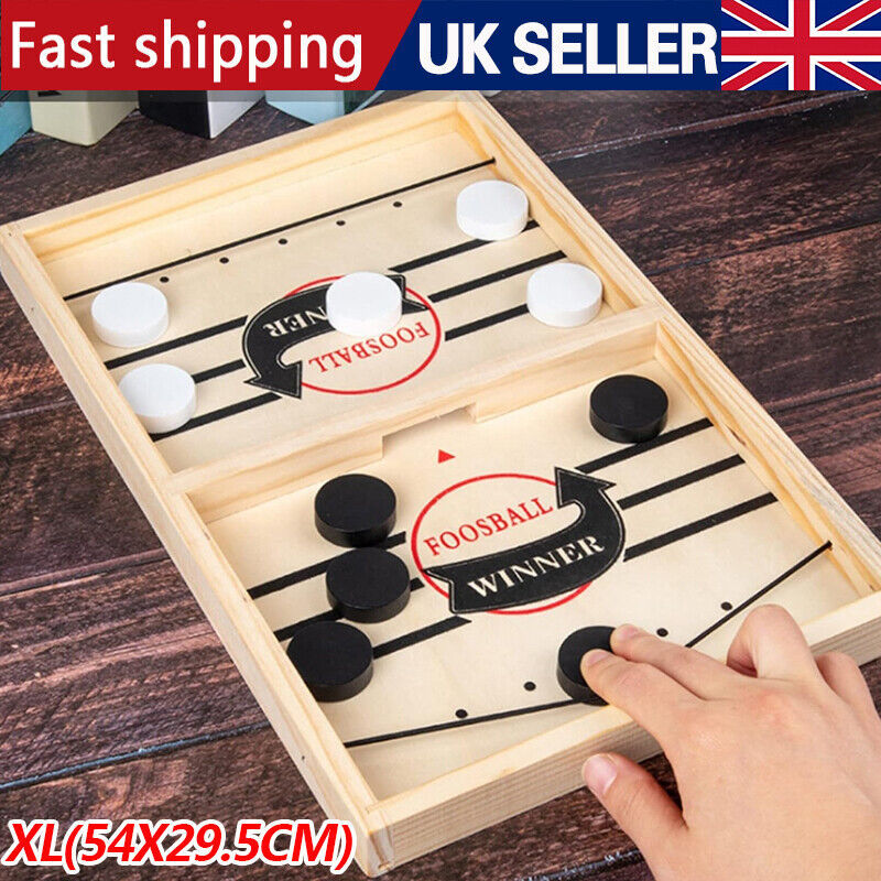 Fast Sling Puck Family Hockey Game - Wooden Game Board Set