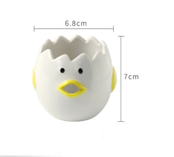 Ceramic Egg White Separator Kitchen Accessory - Cute Chicken Design