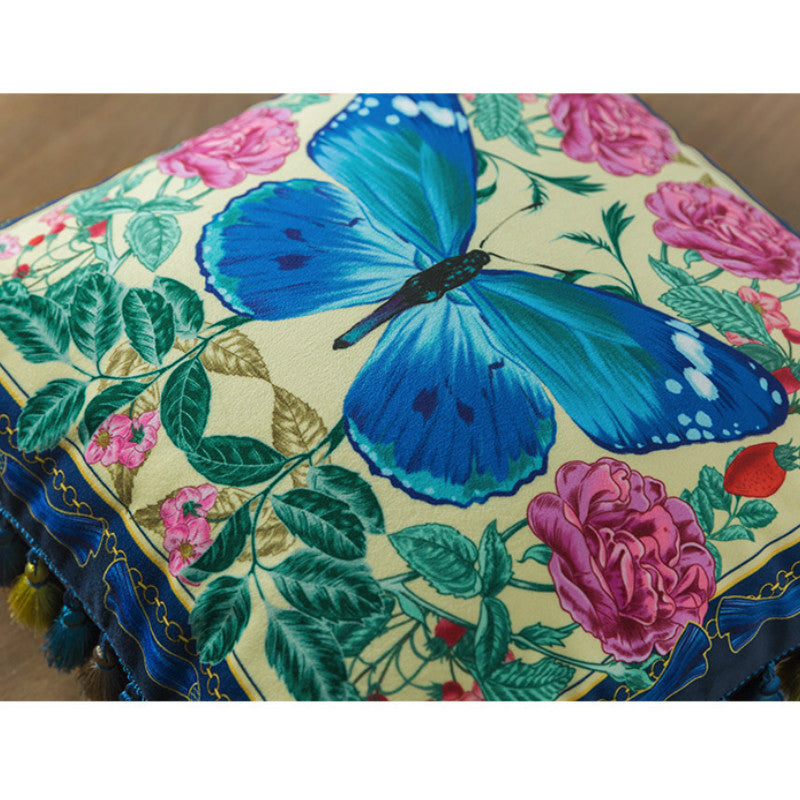 Luxury Botanical Throw Pillow Cushion Covers - Square 43cm