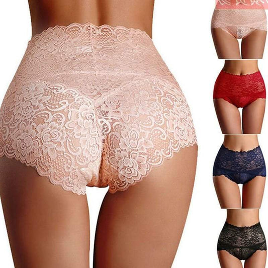 High Waist Stretch Lace French Knicker Underwear