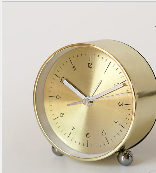 Vintage Feel Aluminium Mantle Clock | Copper, Silver or Gold