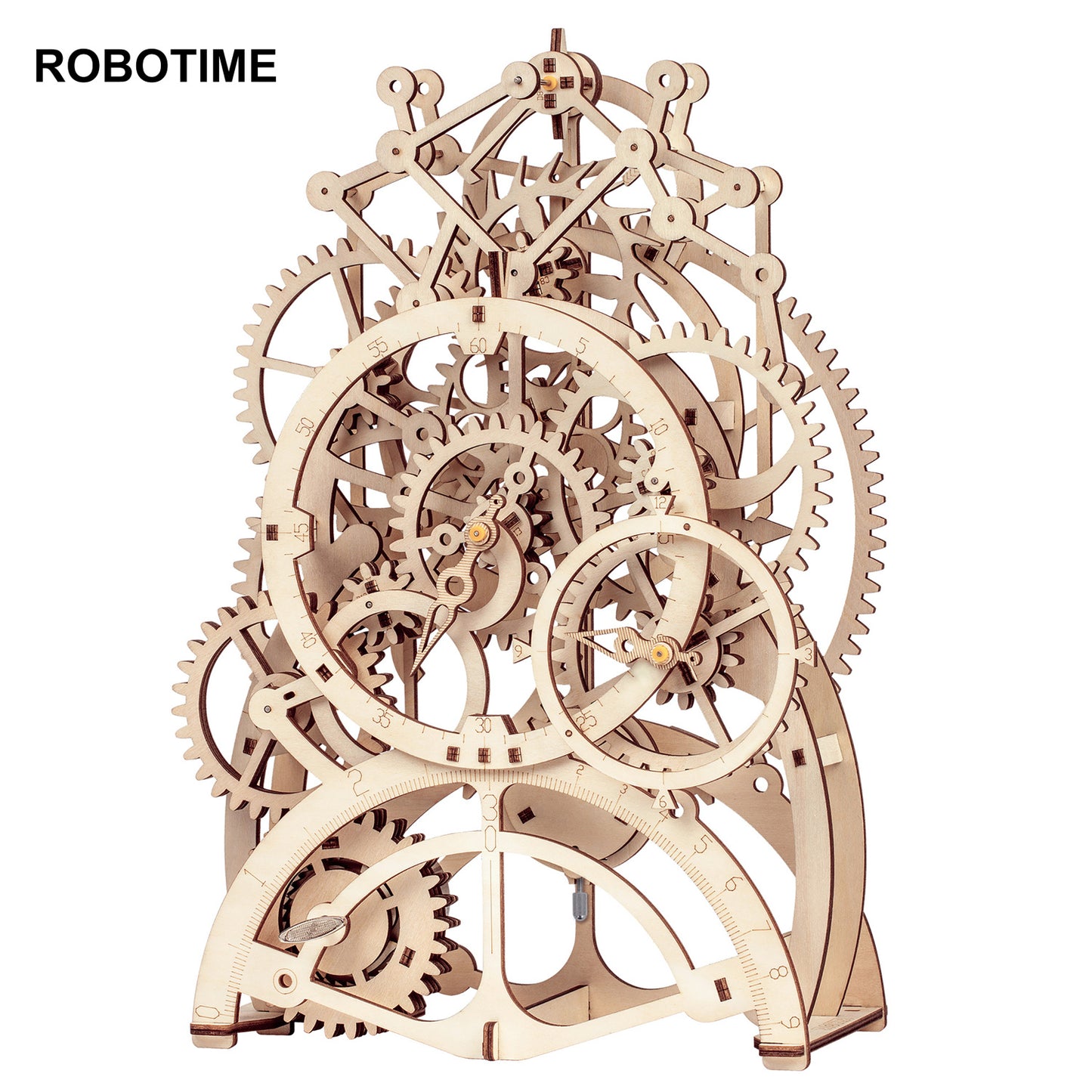 ROKR Skeleton Pendulum Clock 3D Wooden Puzzle - Diy Assembly Kit Gift