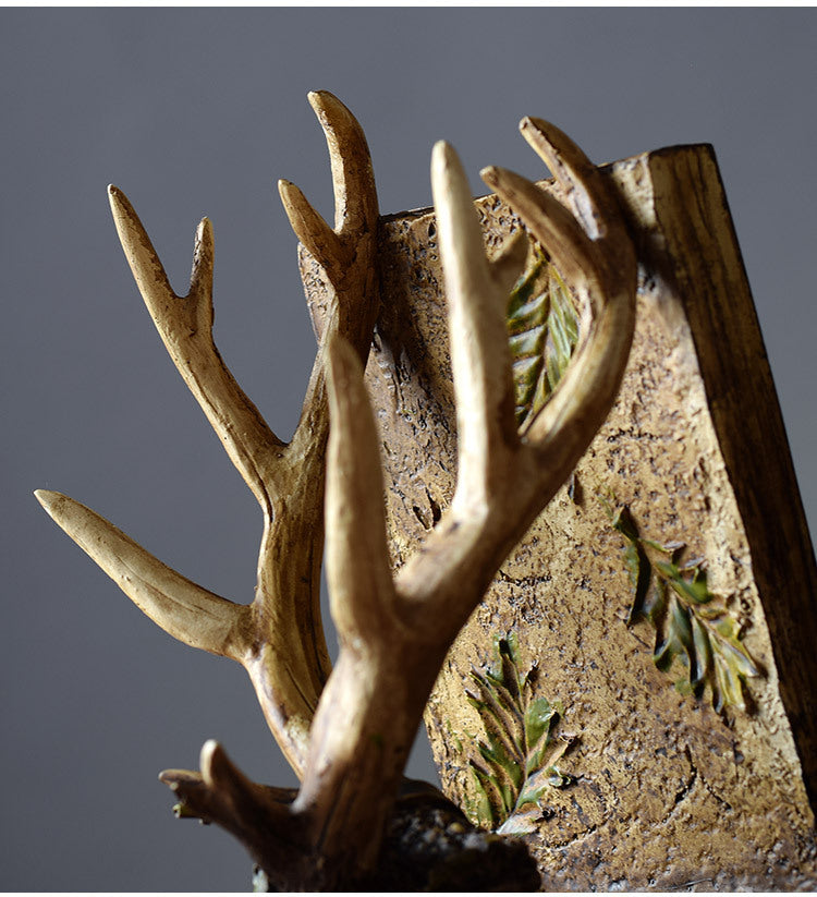 Stag Antler Resin Bookends